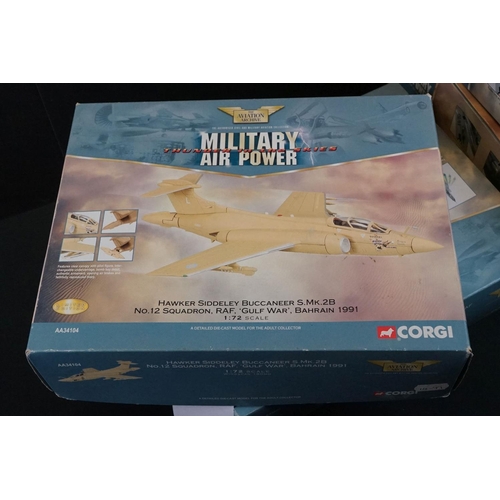 1074 - 12 Boxed Corgi Aviation Archive Military Air Power diecast models to include 7 x 1:72 Thunder In The... 