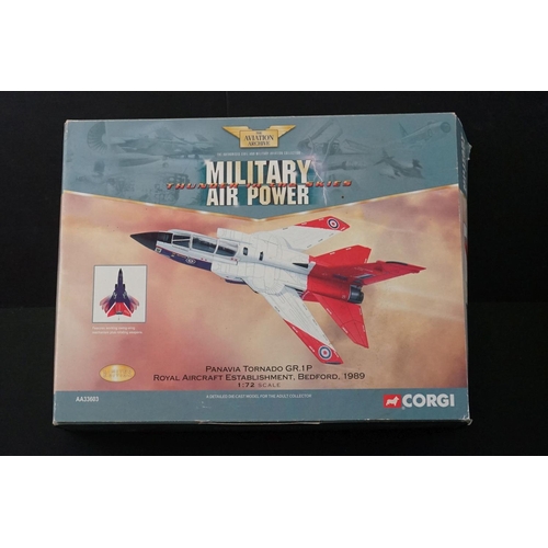 1074 - 12 Boxed Corgi Aviation Archive Military Air Power diecast models to include 7 x 1:72 Thunder In The... 