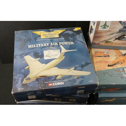 1074 - 12 Boxed Corgi Aviation Archive Military Air Power diecast models to include 7 x 1:72 Thunder In The... 