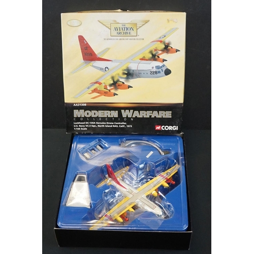 1083 - Six Boxed Corgi Aviation Archive diecast models to include 2 x 1:144 limited edition Modern Warfare ... 