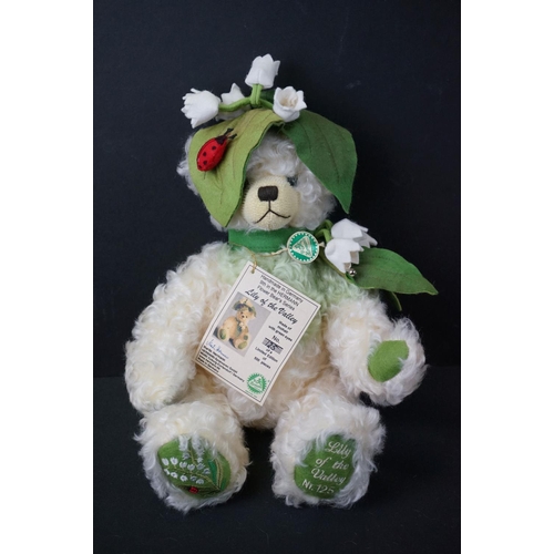 167 - Nine ltd edn Hermann Spielwaren Flower Bears to include Bluebell, Daisy, Snowdrop, Poppy, Forget-me-... 