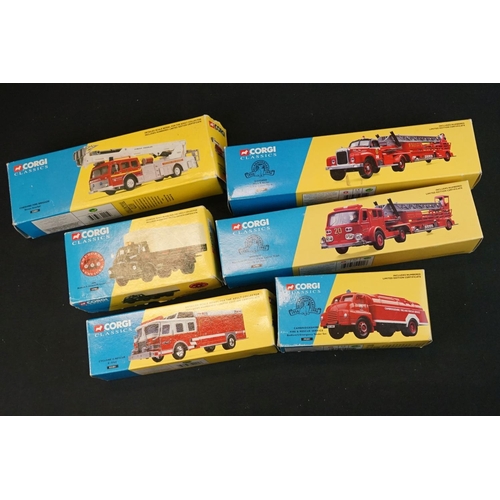 1092 - 14 Boxed Corgi fire service diecast models with certificates to include Heroes Under Fire US54905, 4... 