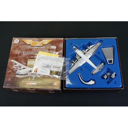 1093 - Six boxed Corgi Aviation Archive diecast models to include 4 x 1:114 1st Frontier Airlines (47202 Av... 