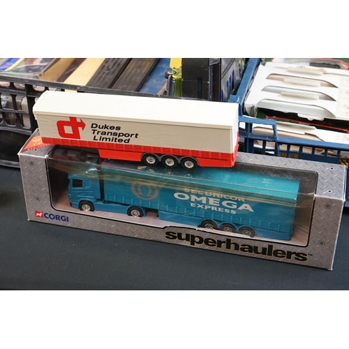 1104 - Around 27 boxed diecast models to include Corgi Superhaulers, Lledo and Matchbox plus around 16 unbo... 