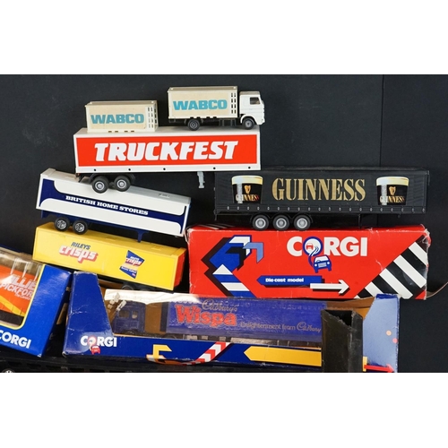 1104 - Around 27 boxed diecast models to include Corgi Superhaulers, Lledo and Matchbox plus around 16 unbo... 