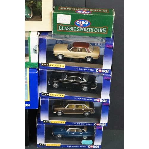 1105 - 14 Boxed diecast models, mainly Corgi, to include 6x limited edition 1:43 Corgi Vanguards (VA06520, ... 