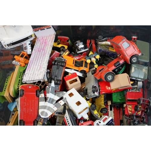 1109 - Around 100 play worn diecast models including Corgi, Dinky and Matchbox, etc, featuring a Dinky AEC ... 