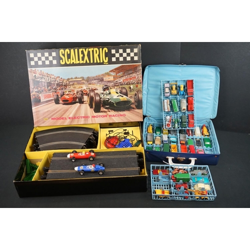 1116 - Matchbox Series Collectors Case containing 46 play worn diecast models to include road, farm and com... 