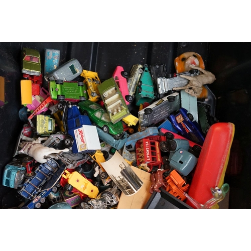 1126 - Large quantity of heavily play worn diecast models, mainly circa 1960s-1980s to include Corgi, Match... 