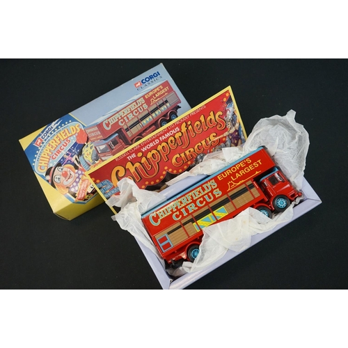 1129 - Seven boxed Corgi Chipperfields Circus diecast models to include 96905 Advanced Booking Vehicle, 978... 