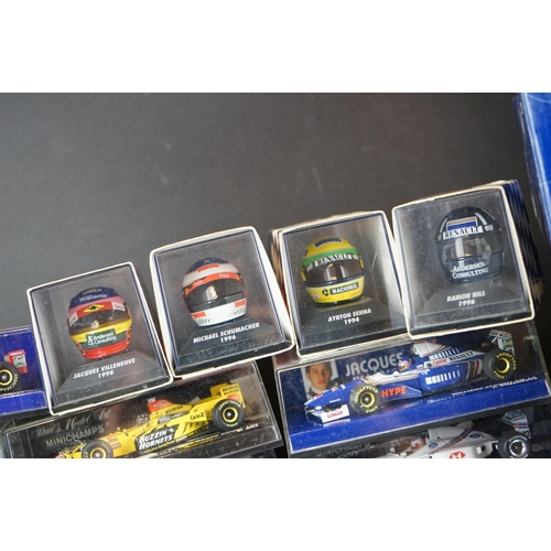 1136 - 22 Boxed / cased Paul's Model Art diecast models, mostly grand prix, to include 10 x Minichamps (1:1... 