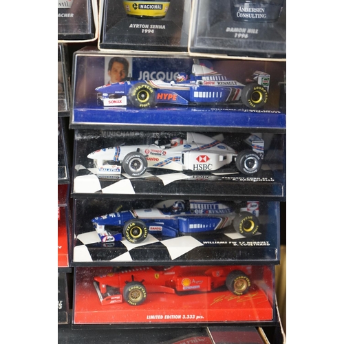 1136 - 22 Boxed / cased Paul's Model Art diecast models, mostly grand prix, to include 10 x Minichamps (1:1... 