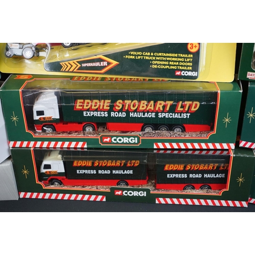 1143 - 12 Boxed Eddie Stobart diecast models to include 5 x Corgi, 5 x Atlas and 2 x Lledo, vg