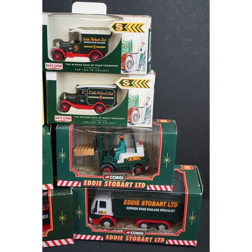 1143 - 12 Boxed Eddie Stobart diecast models to include 5 x Corgi, 5 x Atlas and 2 x Lledo, vg