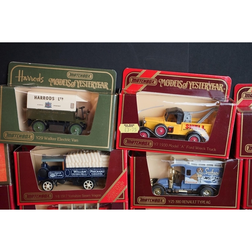 1145 - Around 69 boxed Matchbox Models of Yesteryear diecast models in red boxes, ex