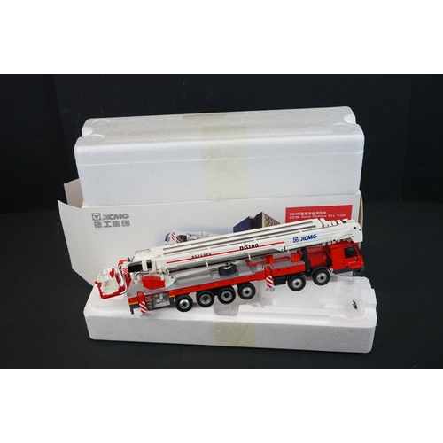 1151 - Four boxed diecast fire engines to include a Jieda Fire Buffalo Engine, XCMG DG100 aerial platform f... 