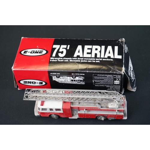 1151 - Four boxed diecast fire engines to include a Jieda Fire Buffalo Engine, XCMG DG100 aerial platform f... 