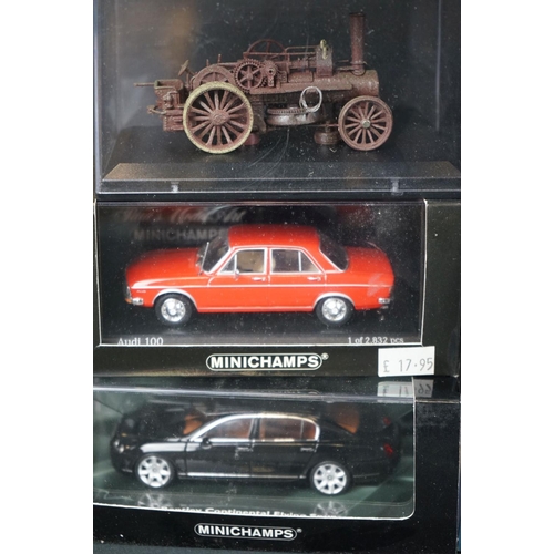 1154 - 14 Boxed diecast models to include 2 x Paul's Model Art Minichamps (Audi 100 1969-75 and Bentley Con... 