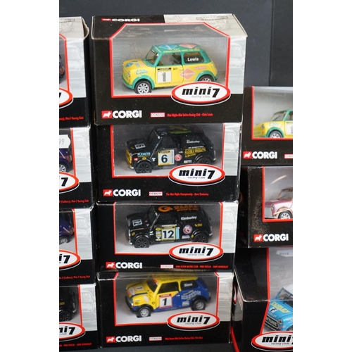 1158 - 17 Boxed Corgi Mini 7 Racing Club limited edition diecast models to include a CC99180 1:36 2 piece s... 