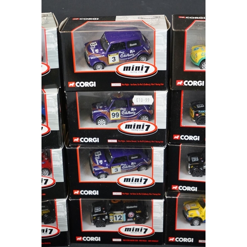 1158 - 17 Boxed Corgi Mini 7 Racing Club limited edition diecast models to include a CC99180 1:36 2 piece s... 