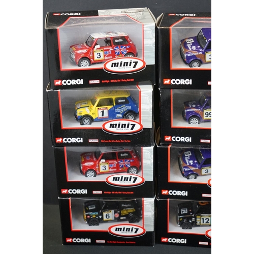 1158 - 17 Boxed Corgi Mini 7 Racing Club limited edition diecast models to include a CC99180 1:36 2 piece s... 