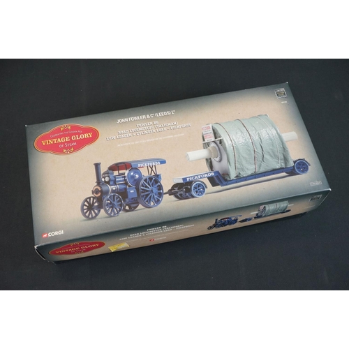 1163 - Boxed ltd edn Corgi Vintage Glory of Steam 80192 John Fowler & Co B6 Pickfords diecast model set wit... 