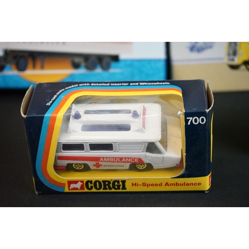 1180 - 36 Boxed Corgi diecast models to include 1143 American LaFrance Aerial Rescue Truck (damaged window)... 