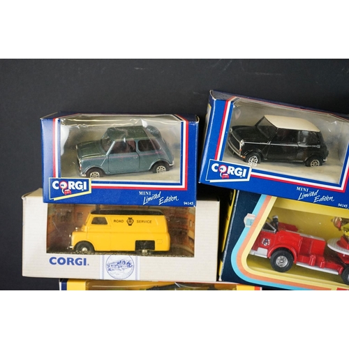 1180 - 36 Boxed Corgi diecast models to include 1143 American LaFrance Aerial Rescue Truck (damaged window)... 