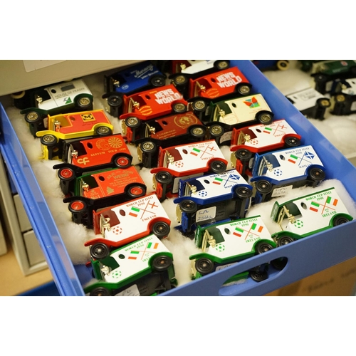 1191 - Large collection of over 1000 unboxed Lledo diecast models presented in 11 plastic cabinets, include... 