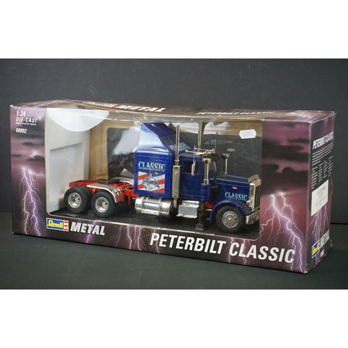 1198 - Two boxed Revell Metal 1/24 diecast models to include 08892 Peterbilt Classic and 08896 Box Trailer,... 