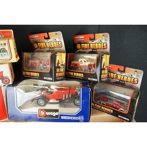 1202 - 30 Boxed diecast models to include Corgi Fire Heroes, Burago Diecast Metal Models, Matchbox, Solido ... 