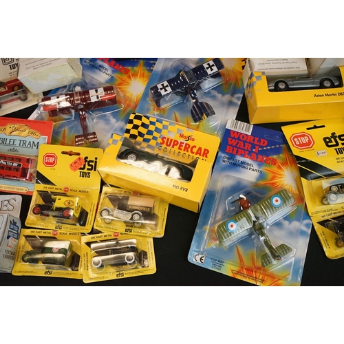 1206 - 46 Boxed / carded diecast models to include 17 x Efsi, 5 x Toy Way World War I Planes, 3 x Maisto,  ... 