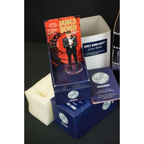 1223 - Boxed AutoArt James Bond 007 Goldfinger diecast model plus 2 x boxed Corgi Icon James Bond Special E... 