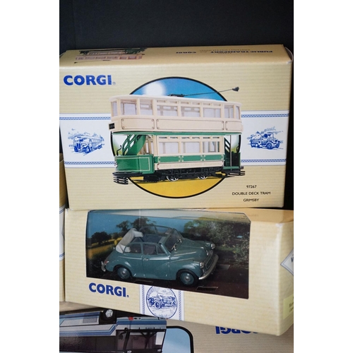 1228 - 15 Boxed Corgi diecast models to include 13 x Public Transport from Corgi, 1 x Modern Buses USA and ... 