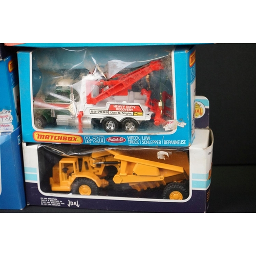 1232 - Seven boxed diecast models to include 2 x Joal (225 Hydraulic Excavator & 222 CAT Tractor 631 with t... 