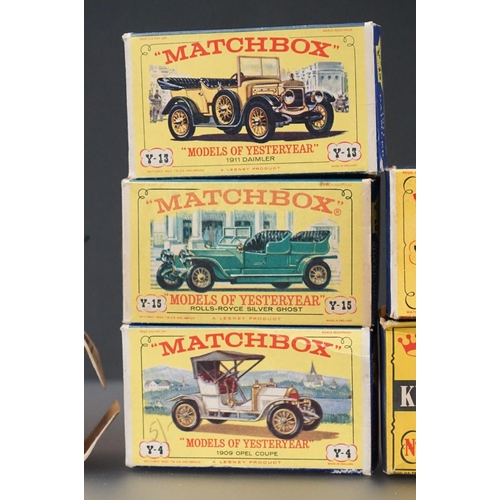 1237 - Eight boxed Matchbox diecast models to include King Size No 5 Foden Truck in yellow, 73 Model A Ford... 