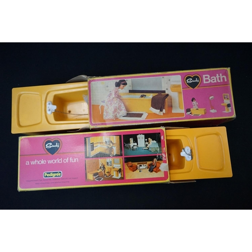 209 - Sindy - 13 Boxed Pedigree Sindy furniture and accessories to include 44528 sideboard, 2 x 44541 wash... 