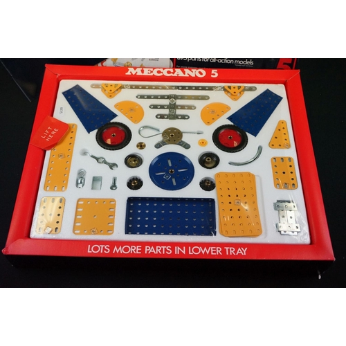 230A - Boxed & unused Meccano set no. 5 - '395 parts for all-action models' with instructions book of model... 