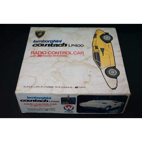 232 - Boxed Wagner's Lamborghini Countach LP400 radio control car with JR radio systems, 1/12 scale, with ... 