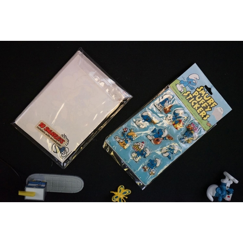 267 - Smurfs - Collection of Peyo / Schleich figures and accessories to include a boxed Smurf House, small... 