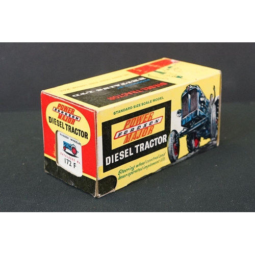 1262 - Boxed Britains 172F Fordson Power Major Diesel Tractor in blue, with inner box display stand, showin... 