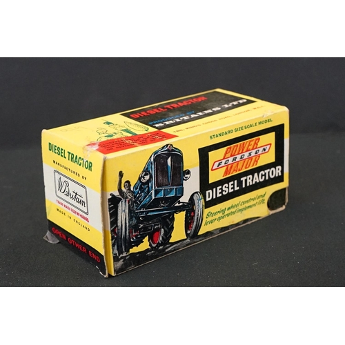 1262 - Boxed Britains 172F Fordson Power Major Diesel Tractor in blue, with inner box display stand, showin... 