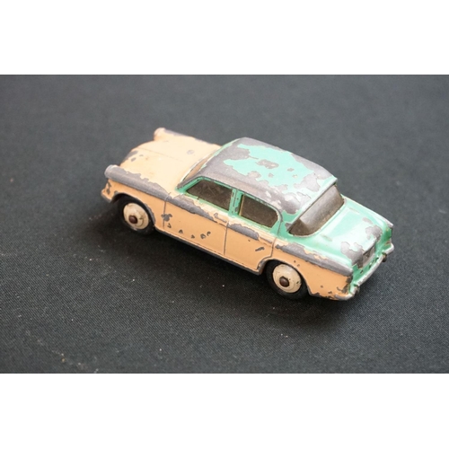 1263 - Six Mid 20th C play worn diecast models to include 5 x Dinky (582 Pullmore Transporter, 175 Hillman ... 