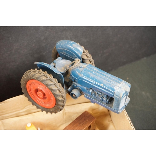 1270 - Collection of play worn mid 20th C onwards diecast, metal, plate and plastic models to include Relia... 