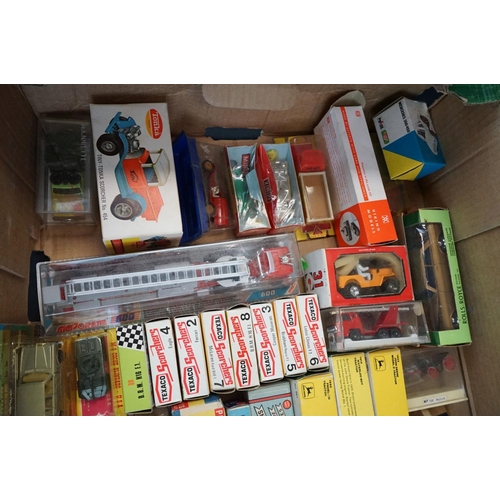 1273 - 46 Boxed / carded diecast & plastic models to include Wiking, Majorette, Texaco Scorchers, John Deer... 