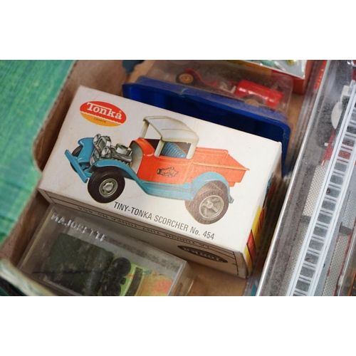 1273 - 46 Boxed / carded diecast & plastic models to include Wiking, Majorette, Texaco Scorchers, John Deer... 