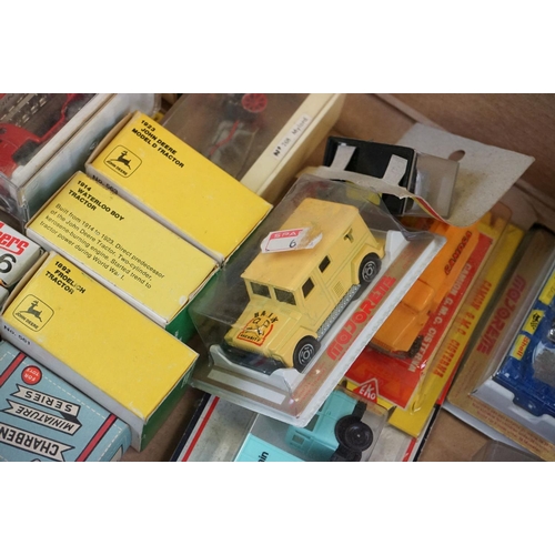 1273 - 46 Boxed / carded diecast & plastic models to include Wiking, Majorette, Texaco Scorchers, John Deer... 