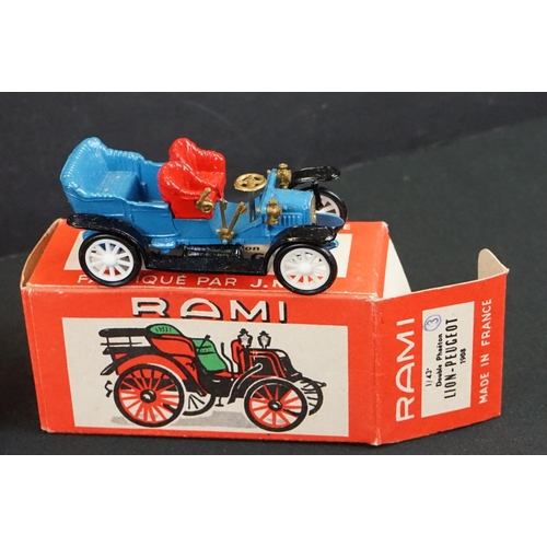 1276 - 10 Boxed Rami (France) diecast models to include Taxi De La Marne, Lion Peugeot, Landavlet Packard e... 