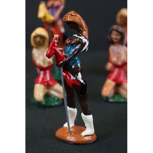 1368 - Collection of over 50 painted erotic figures, gd overall condition, unmarked, all on bases