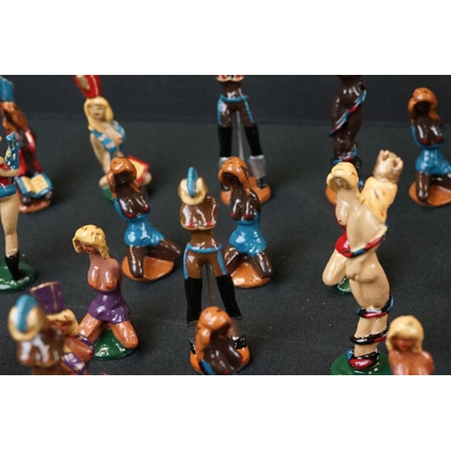 1368 - Collection of over 50 painted erotic figures, gd overall condition, unmarked, all on bases